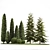 Evergreen Landscape Plant Set - 1155 3D model small image 5