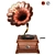 Luxury Gold Gramophone Ornament 3D model small image 1