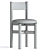 Cozy Oak Dining Chair 3D model small image 3