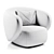 Sleek Swell Armchair Design 3D model small image 4