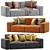 Sophisticated Norman Sofa by Cazarina 3D model small image 1