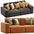 Sophisticated Norman Sofa by Cazarina 3D model small image 6