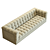 Lux Velvet Tufted 111" Sofa 3D model small image 3