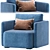 Modern Enfield Armchair Design 3D model small image 3
