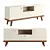 Scandinavian TV Stand Alba Beige 3D model small image 1