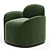 Contemporary Unio Armchair 2014 3D model small image 2