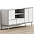 Modern Minimalist Blackbird Sideboard 3D model small image 3