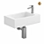 Milano Elswick Wall Hung Basin 3D model small image 1