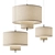 Stylish Anderan Fabric Lampatron Chandelier 3D model small image 1