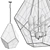 Glass Geometry Pendant Light Fixture 3D model small image 2