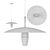 Disk LED Pendant Light Fixture 3D model small image 3