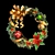 Christmas Wreath with Poinsettia 3D model small image 1