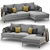 Modern Corner Sofa Lebom RONDO 3D model small image 1