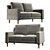Modern DHP Brynn Sofa Set 3D model small image 2