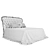 Handcrafted Bed Nicole Customizable 3D model small image 5