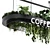 Modern Cafe Counter Plant Decor 3D model small image 3