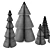 Paper Christmas Tree Set 3D model small image 4