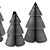 Paper Christmas Tree Set 3D model small image 6