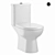 Nuie Lawton Compact White Toilet 3D model small image 1