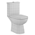 Nuie Lawton Compact White Toilet 3D model small image 3