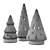 Glazed Ceramic Christmas Trees 3D model small image 2