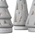 Glazed Ceramic Christmas Trees 3D model small image 4