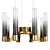 Bronze Castle Candles Glass Chandelier 3D model small image 1