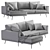 Modern Carlton Sofa by BoConcept 3D model small image 7