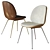 Gubi Beetle Veneer Dining Chair 3D model small image 2