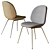 Gubi Beetle Veneer Dining Chair 3D model small image 3