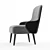 Magnus Modern Grey Armchair 3D model small image 4
