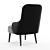 Magnus Modern Grey Armchair 3D model small image 5