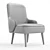 Magnus Modern Grey Armchair 3D model small image 7