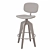 Swivel Bar Stool Upholstered Seat 3D model small image 3