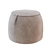 Modern Faux Leather Round Ottoman 3D model small image 1