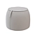 Modern Faux Leather Round Ottoman 3D model small image 2