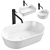 Rivea Maila Easy-Care Washbasin Set 3D model small image 1