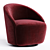 Elegant Swivel Fabric Armchair JOLIE 3D model small image 1