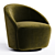 Elegant Swivel Fabric Armchair JOLIE 3D model small image 2