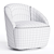 Elegant Swivel Fabric Armchair JOLIE 3D model small image 3