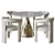 Modern Dudet Dining Set 3D 3D model small image 2