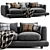 Flexform Long Island 3-Seater Sofa 3D model small image 1