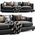 Flexform Long Island 3-Seater Sofa 3D model small image 2