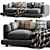 Flexform Long Island 3-Seater Sofa 3D model small image 3