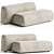 Modern Modular Suiseki Sofa System 3D model small image 1