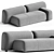 Suiseki Modular Sofa System 3D model small image 1