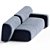 Sleek Suiseki Sofa Set 3D model small image 2