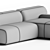 Modern Suiseki Sofa System 3D model small image 3