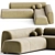 Modern Modular Suiseki Sofa Set 3D model small image 1