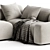 Elegant Suiseki Sofa System 3D model small image 2